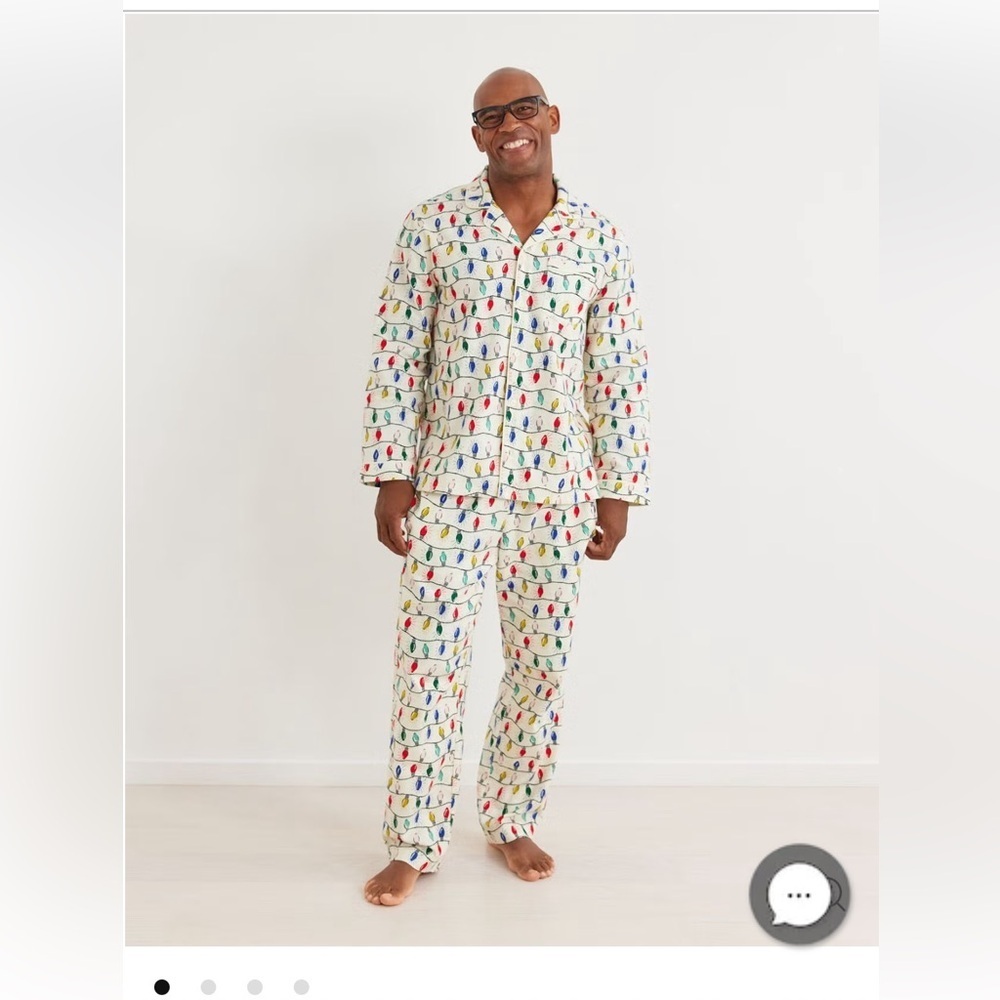 NWOT Hanna Andersson Unisex Bright Bulbs Pajama Set Size Small